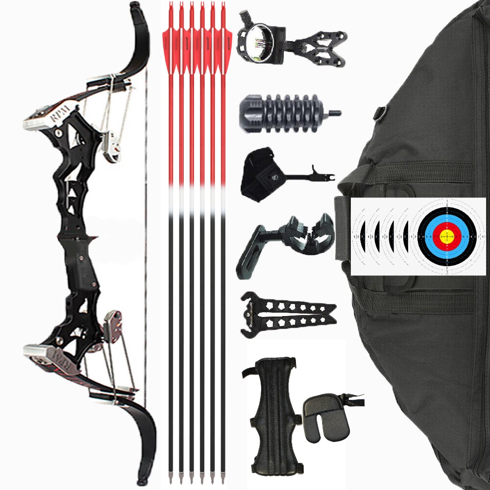 NITRO EAGLE Compound Bow 55-80% Let-Off 320FPS CNC Fishing