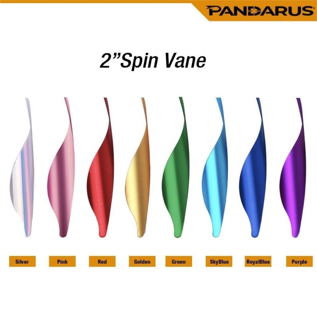 Pandarus Arrow Spin Vanes 1.75" 2" Spiral Feather