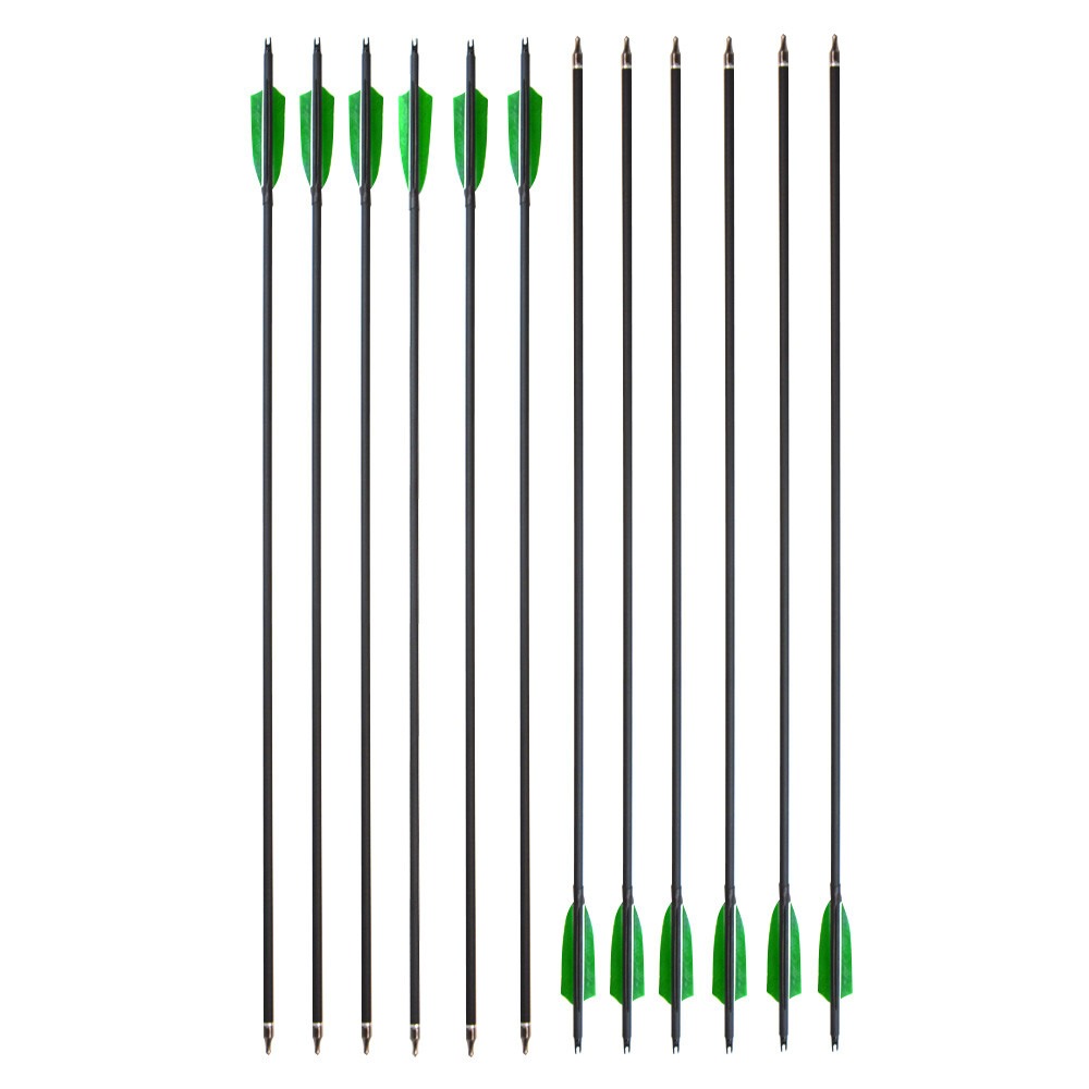 500 Spine Carbon Arrows 33" Turkey Feather 100gr Tips 12pcs