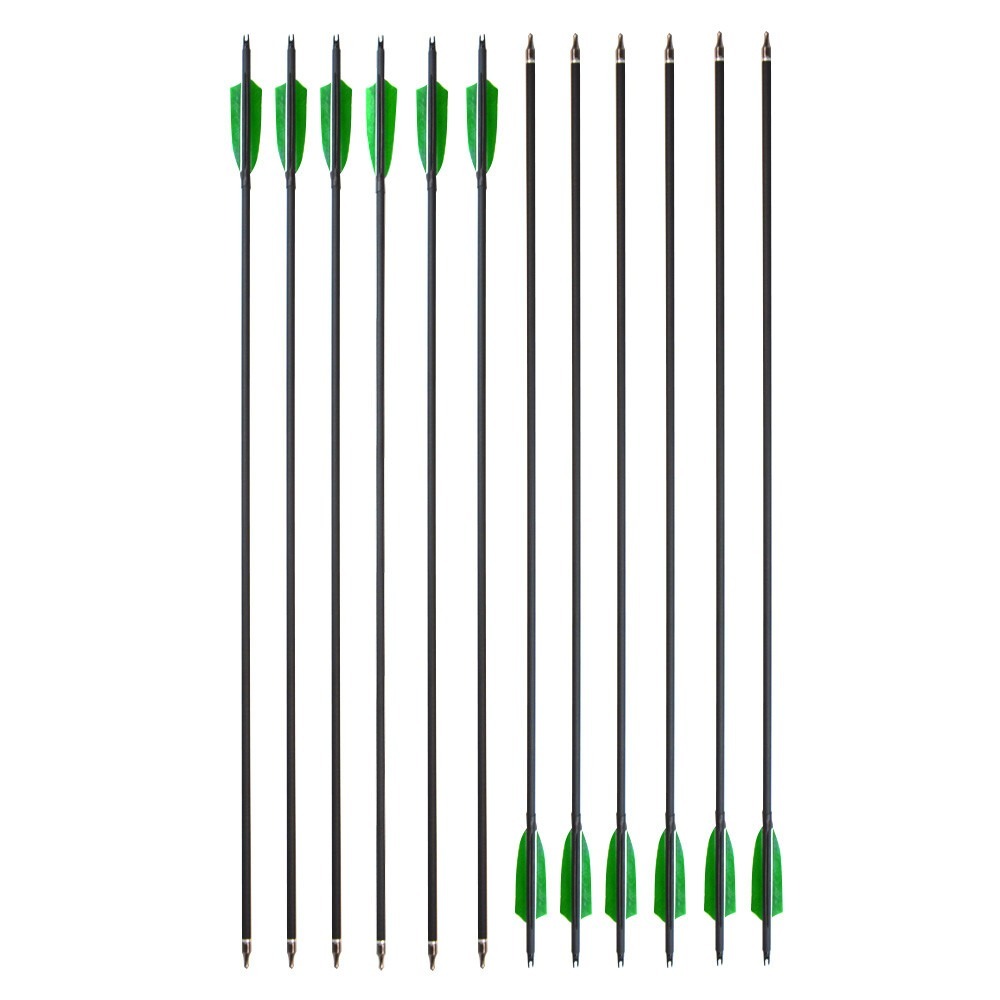 500 Spine Carbon Arrows 33" Turkey Feather 100gr Tips 12pcs