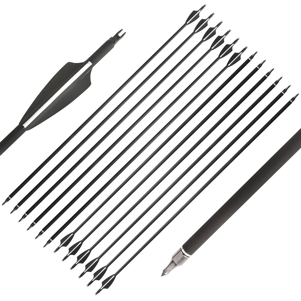 Archery Mixed Carbon Arrow 500 Spine Hunting & Target 28"/30"/31"