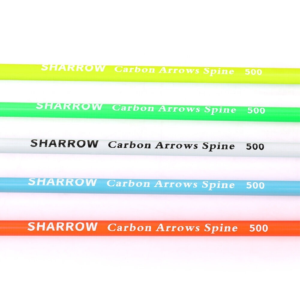 12pcs Archery Carbon Arrows 30" SP500 SP600 Feathers  Hunting Target