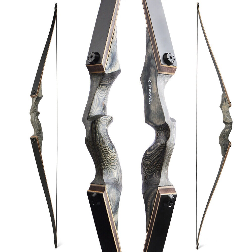 BLACK HUNTER Longbow American Hunting Bow 60" Takedown Target LH RH