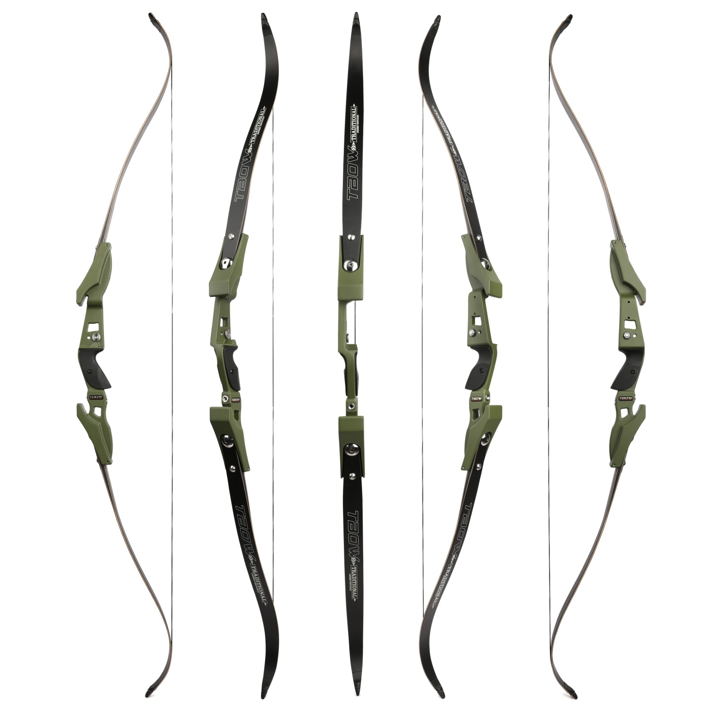 TBOW Complete ILF hunting Bow Set 62" Takedown Recurve 25-60lbs