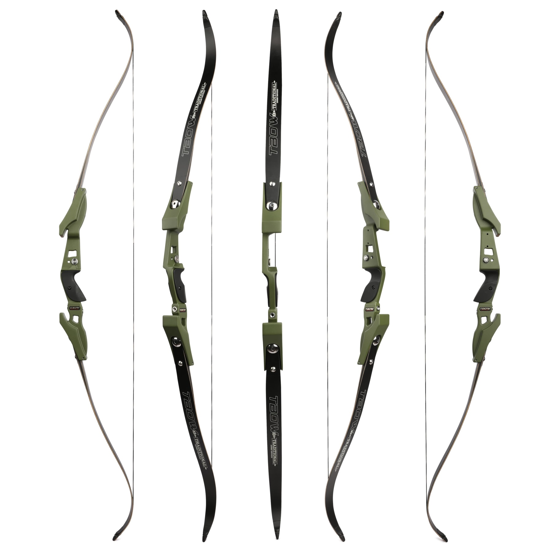 TBOW Complete ILF hunting Bow Set 62" Takedown Recurve 25-60lbs