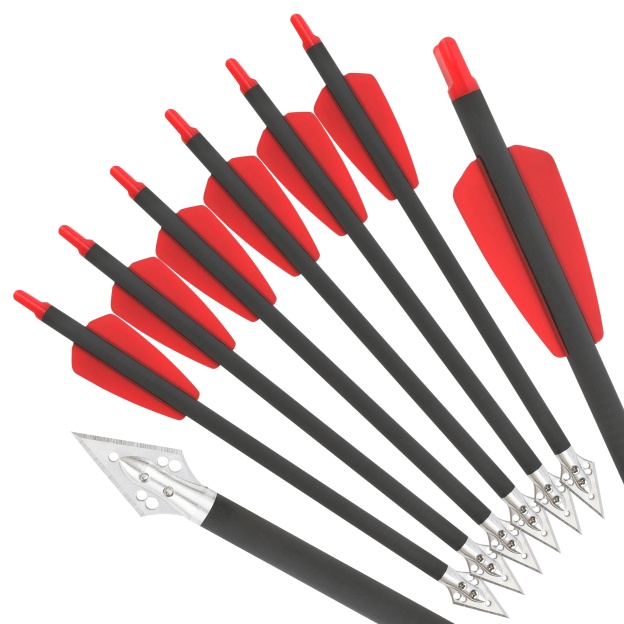 9" Pure Carbon Crossbow Bolts Fixed Blade Hunting & Target