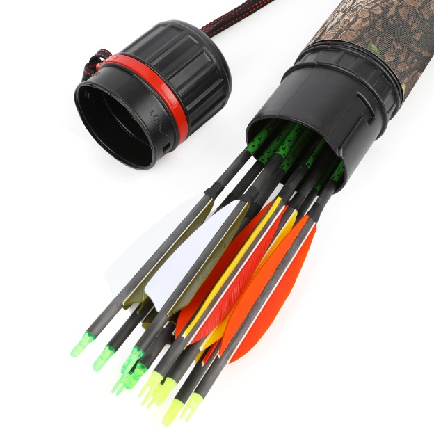 Archery Arrow Tube Quiver 63–105cm Adjustable Back Bag