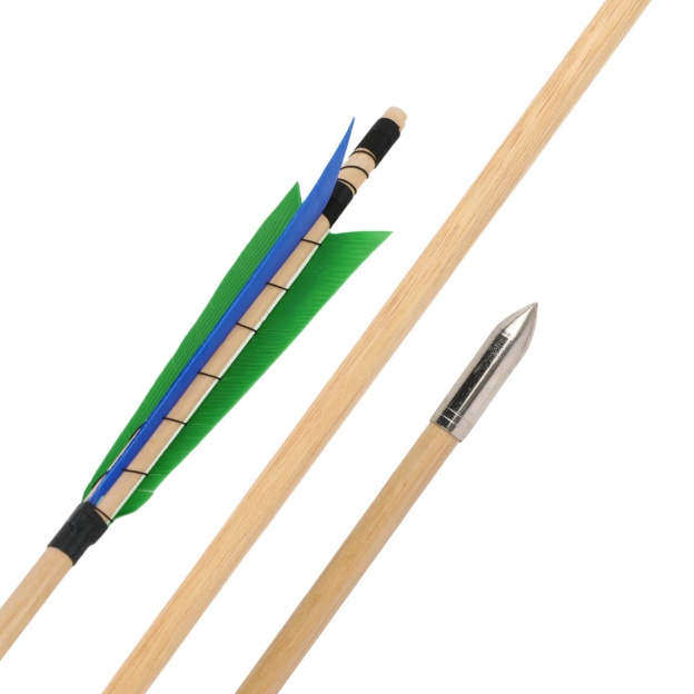 32" Wooden Arrows 5" Turkey Feathers Traditional Longbow Archery