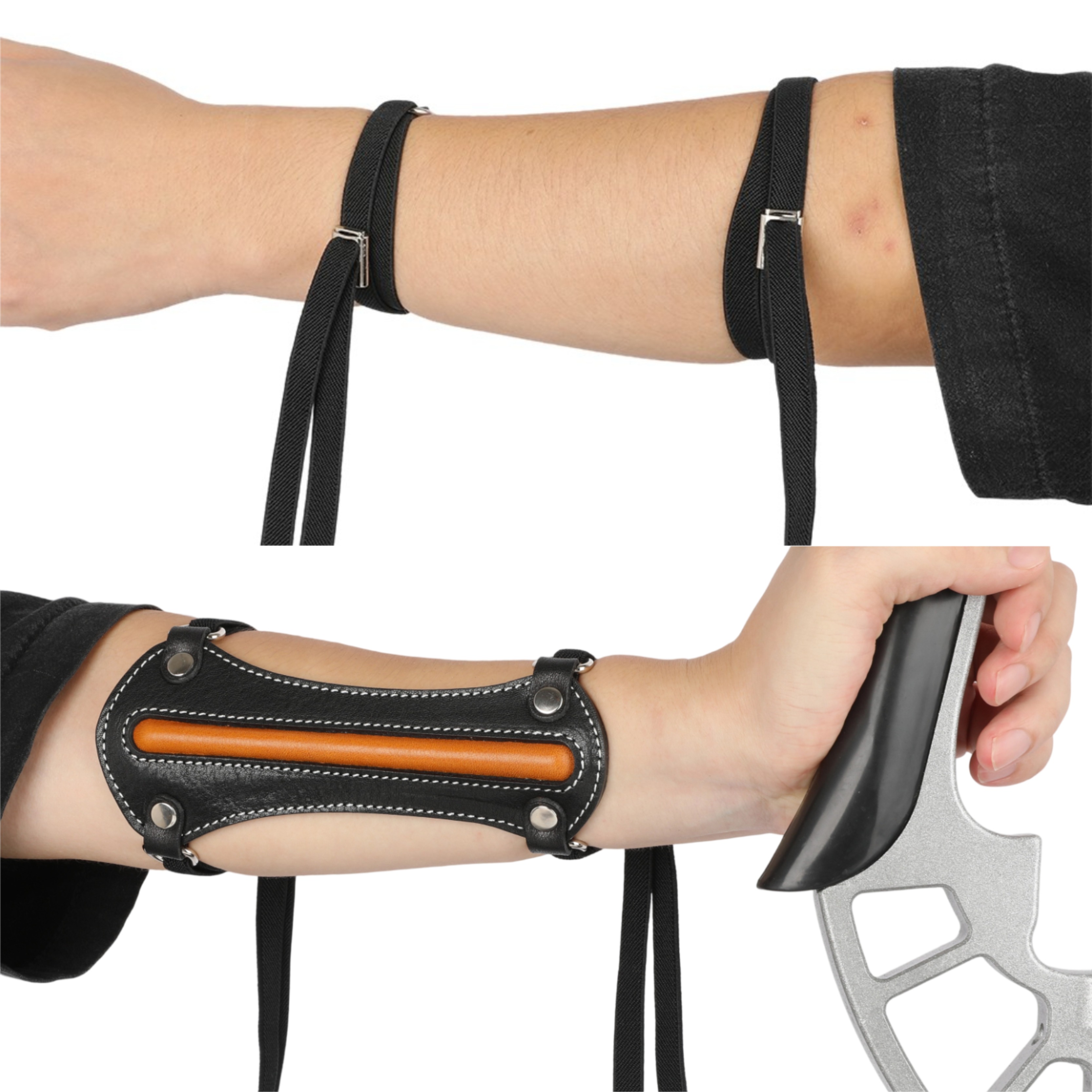 Leather Archery Arm Guard Durable Protection Cowhide Sheepskin