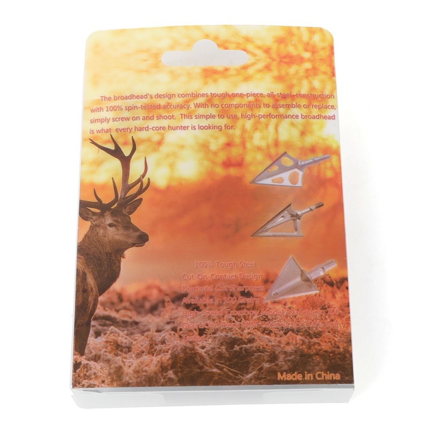 Teflon-Coated Broadheads Triple-Blade Hunting Precision