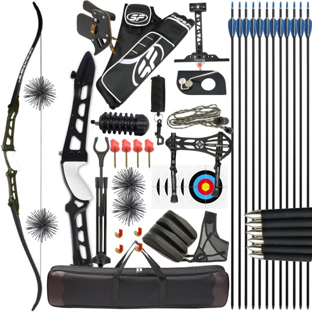 Junxing F158 Target Recurve Bow Set 68" 18-40lbs Adult Beginners