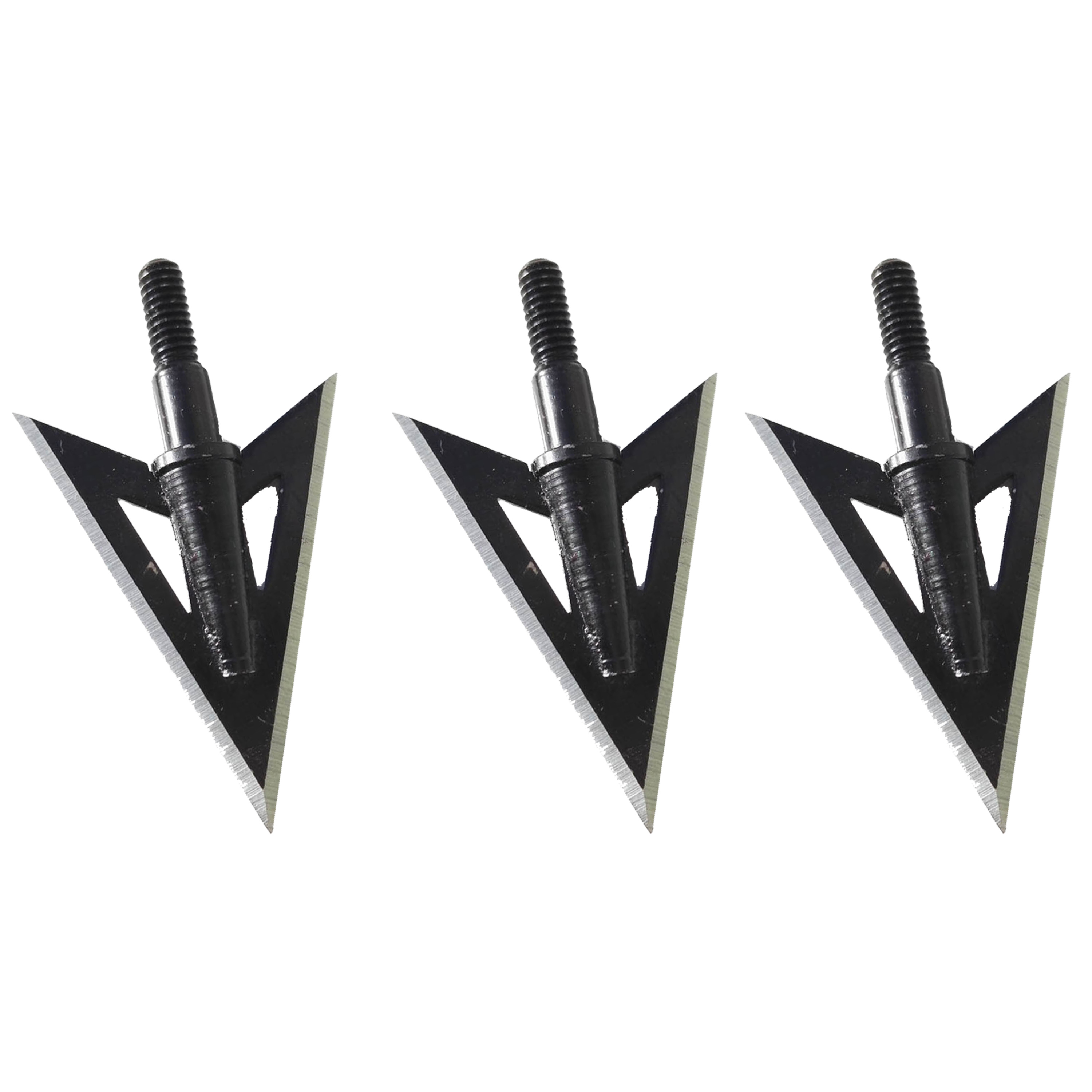 100 Grain 2-Blade Fixed Broadheads 12pcs, Metal Hunting Arrowheads