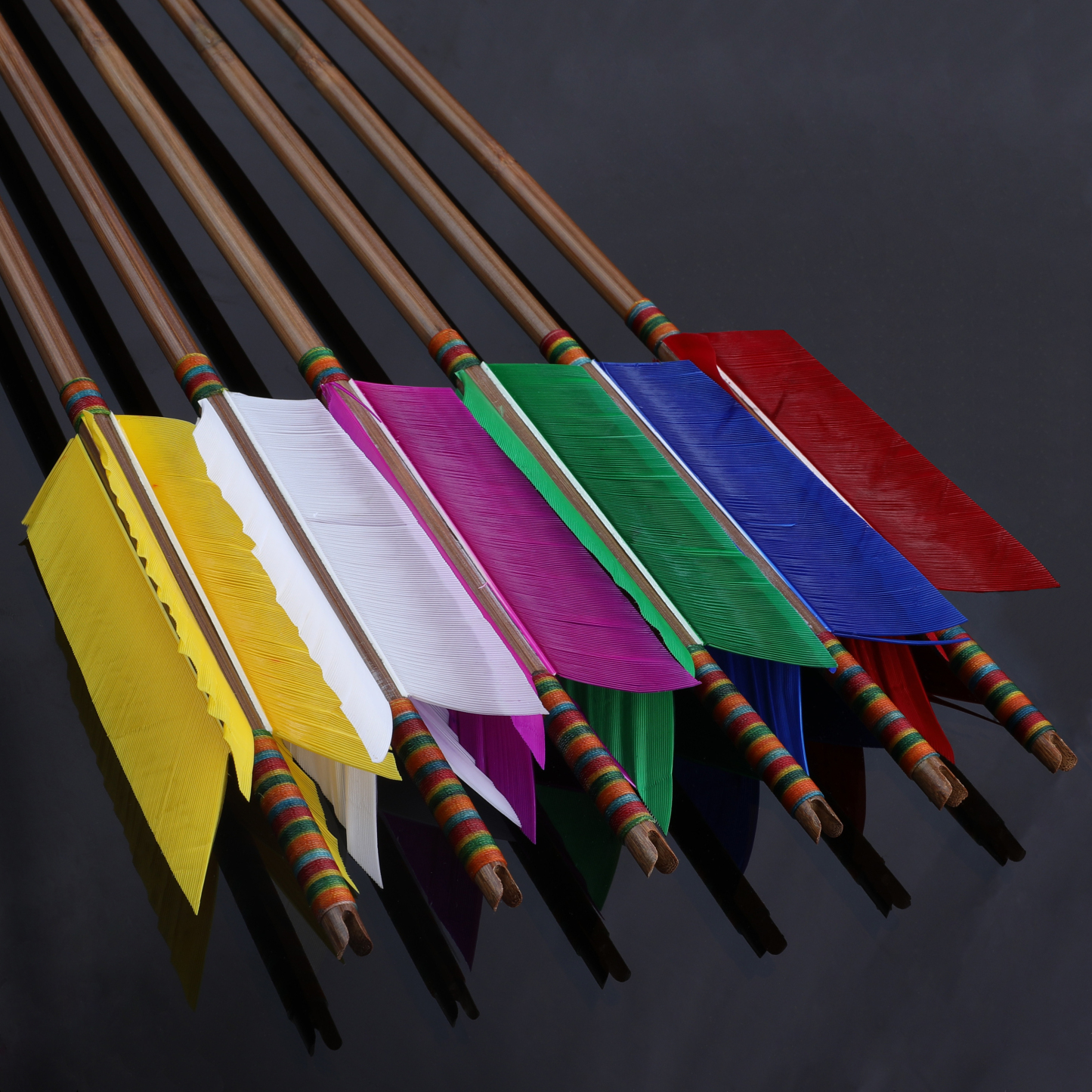 33 inch Bamboo Arrows Turkey Feather Longbow Recurve Bow Hunting Target