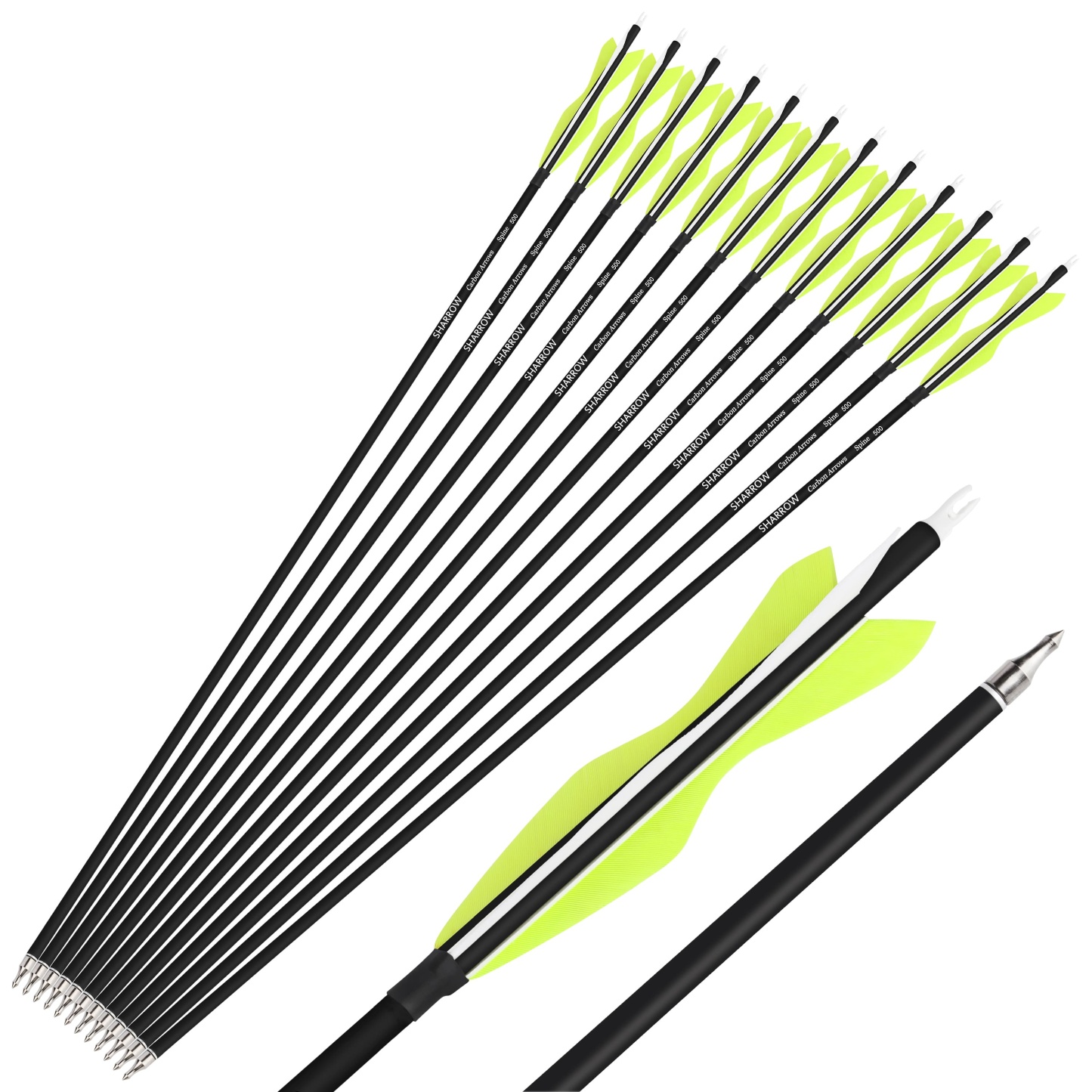 Carbon Archery Arrows Hunting & Target Natural Feather Fletching