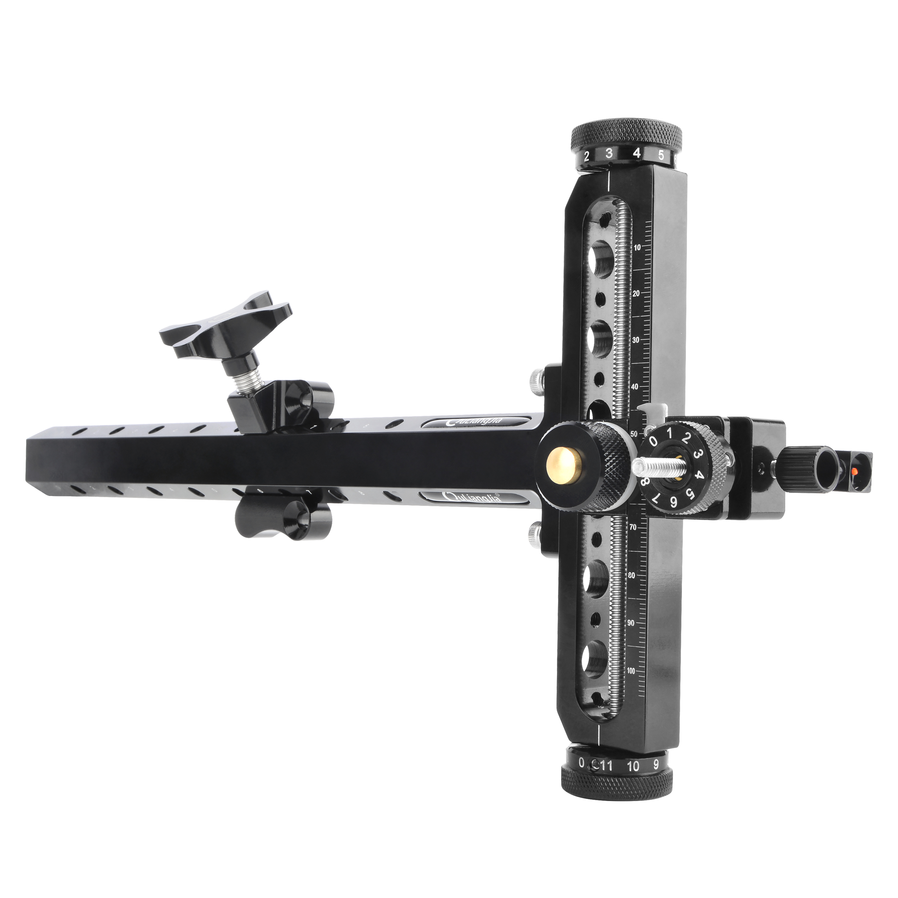 AKT-QT517B 9" Recurve Bow Sight, CNC Aluminum Target Sight