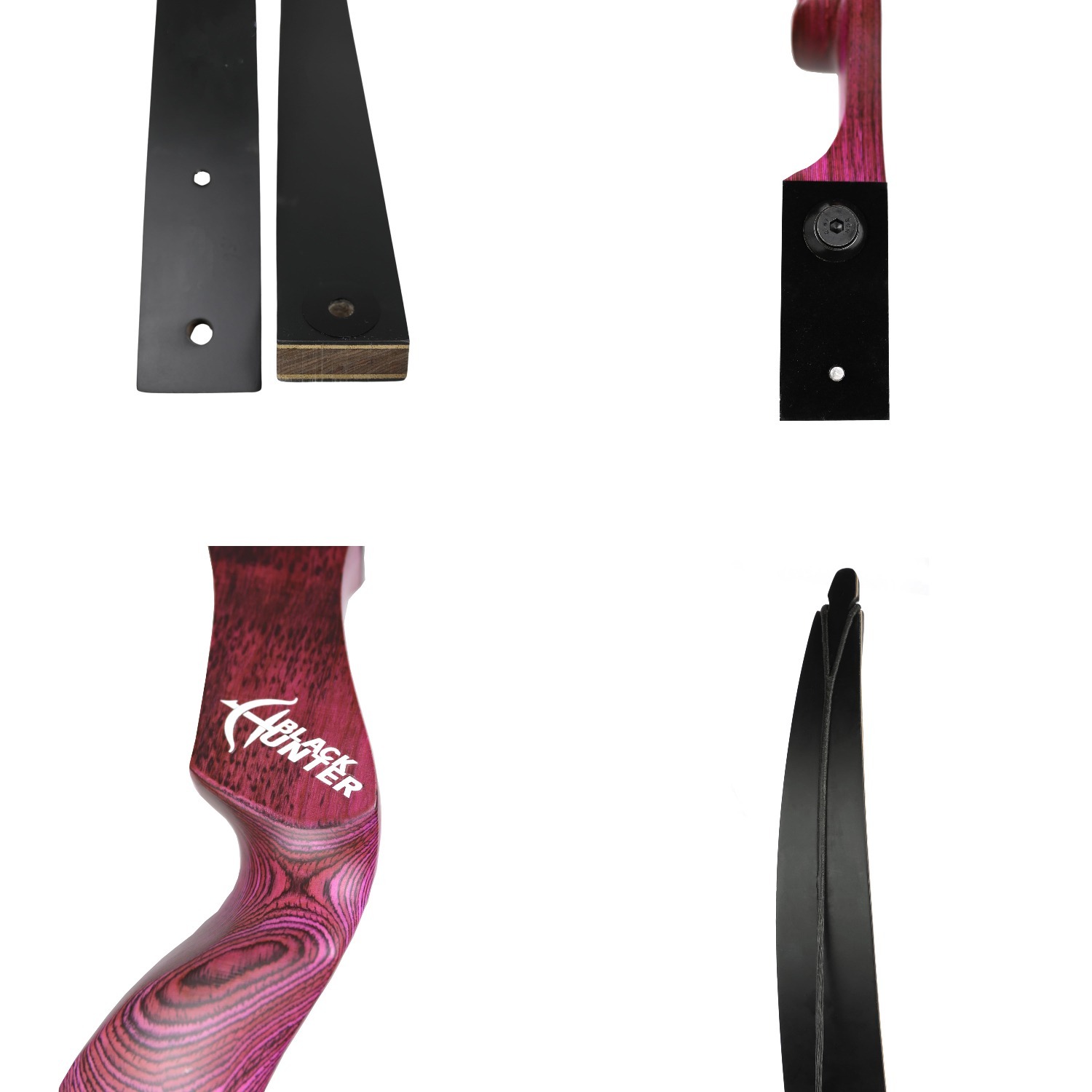 Black Hunter Longbow Recurve Bow and Arrows Set Hunting LH RH