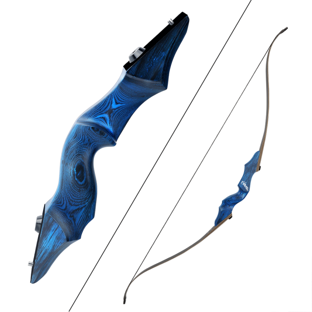 BLACK HUNTER Recurve Bow Set Traditional Takedown 60" 20-60lbs