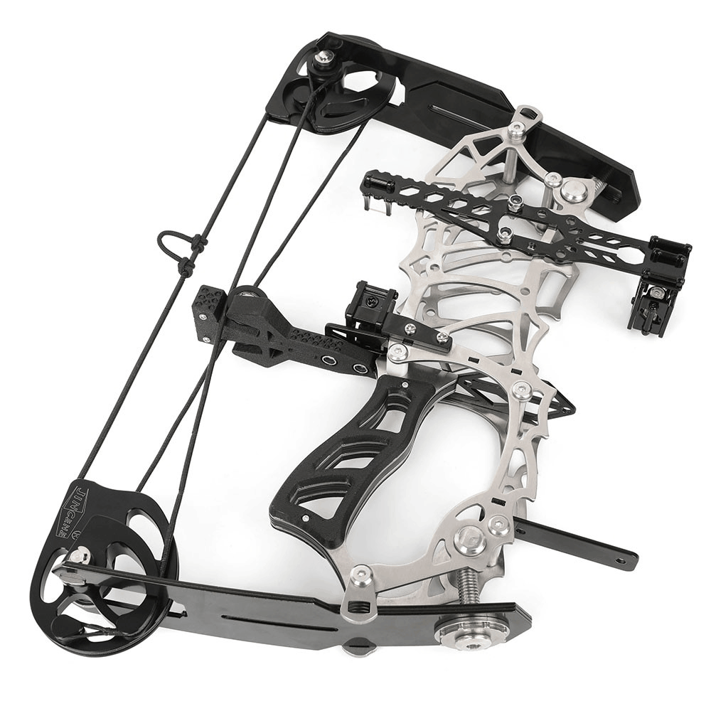 13" Mini Compound Bow Dual-use Steel Ball Hunting Fishing 15-32 lbs