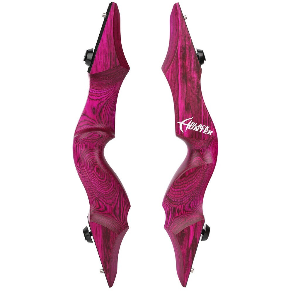 Black Hunter Recurve Bow for Adult Hunting 60 inch 20-60lbs RH LH