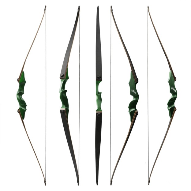 Black Hunter Takedown Longbow Hunting Bow Set 60" 20-60lbs LH RH