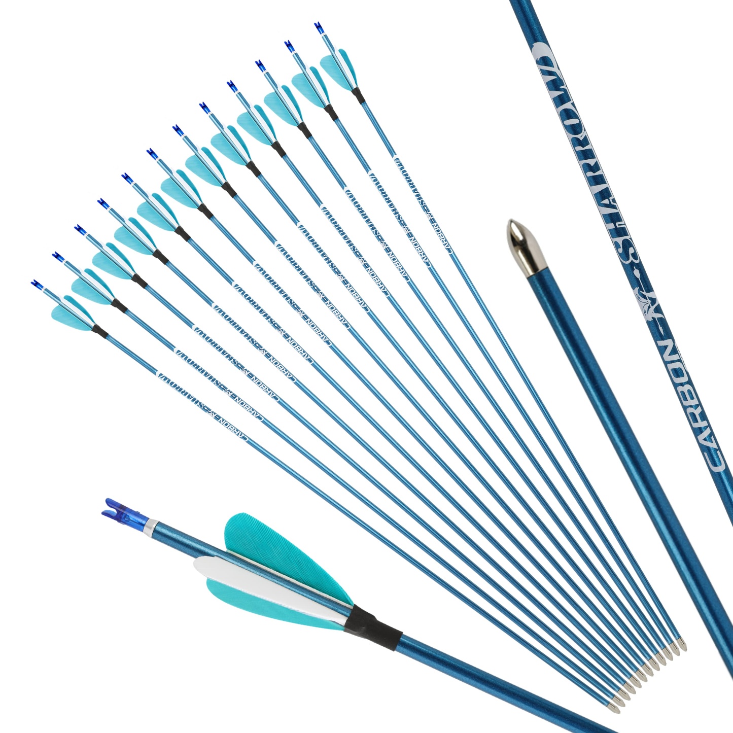 Target Arrows Pure Carbon 400-1000 Spine ±0.006" Turkey Feather 