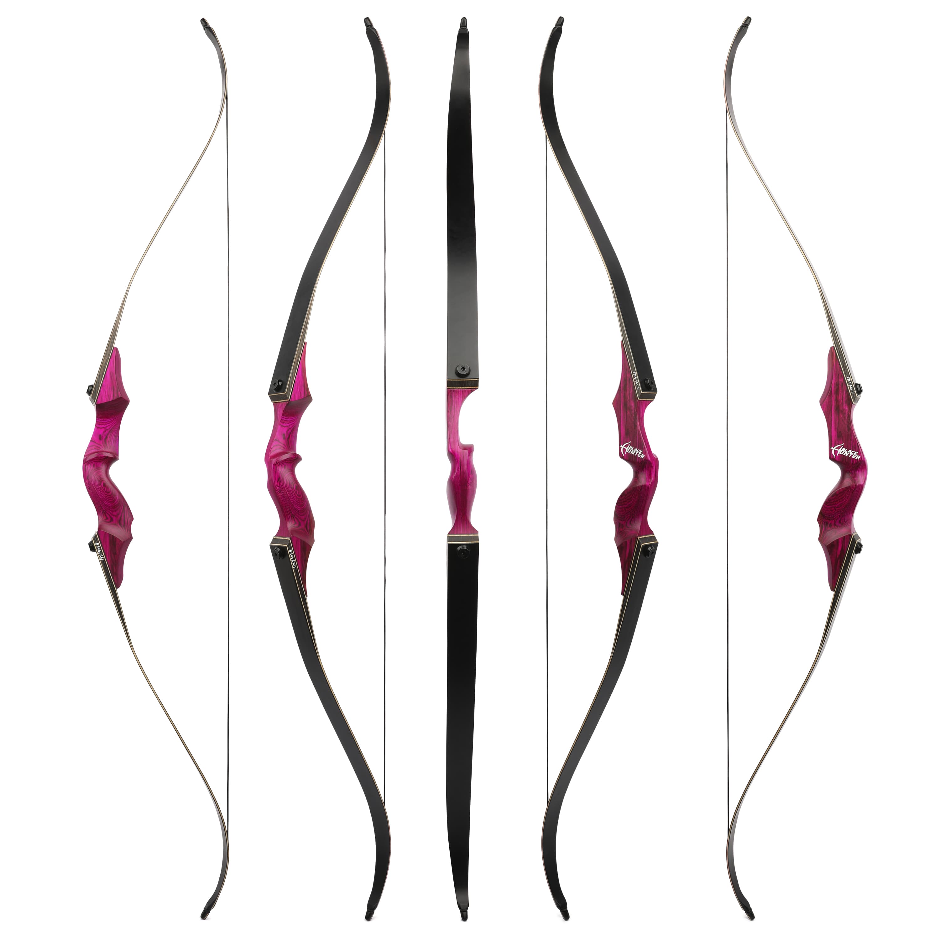 Black Hunter Longbow Recurve Bow and Arrows Set Hunting LH RH