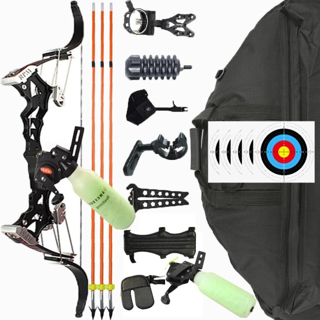 NITRO EAGLE Compound Bow 55-80% Let-Off 320FPS CNC Fishing