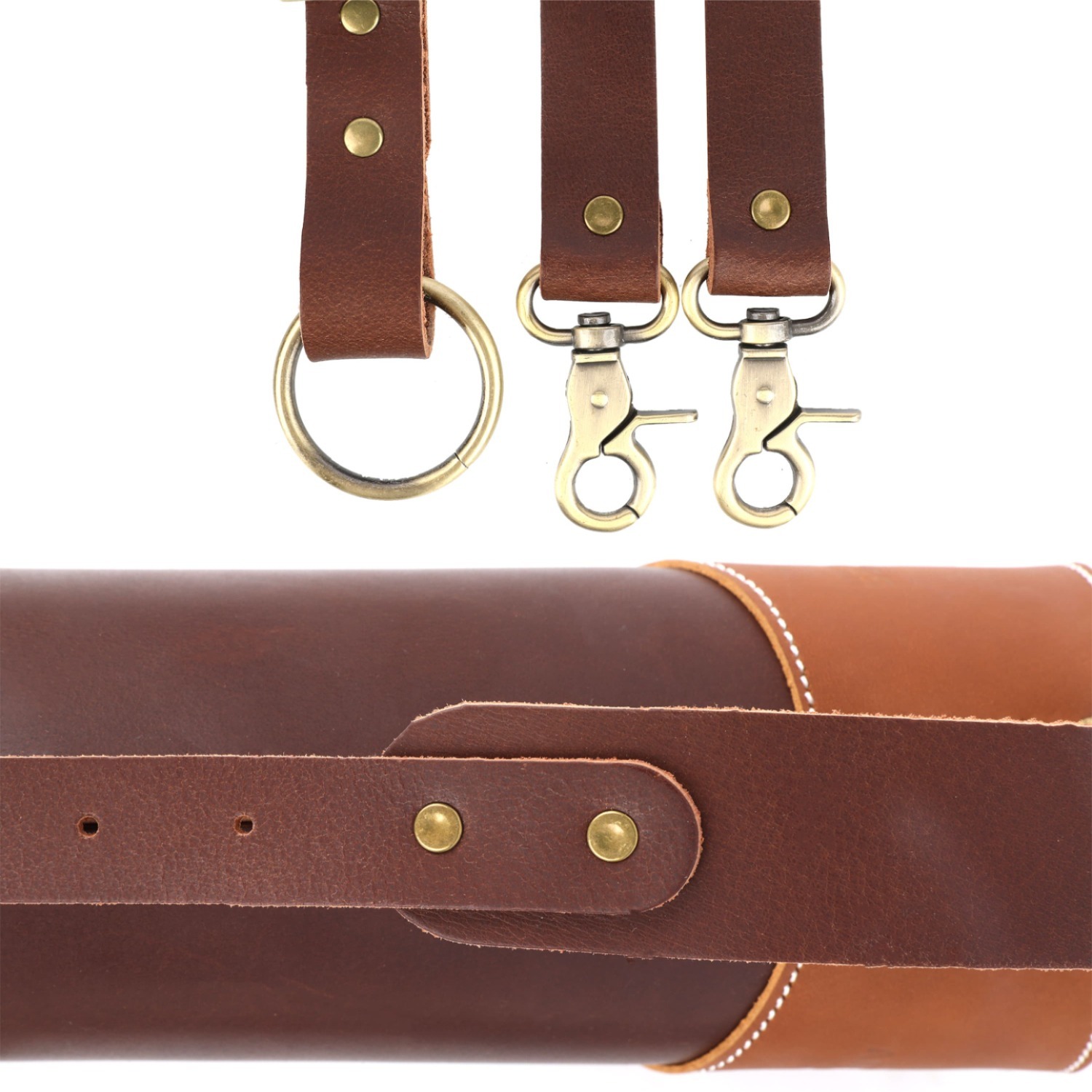 Traditional Archery Quiver 20-Arrow Capacity Cowhide