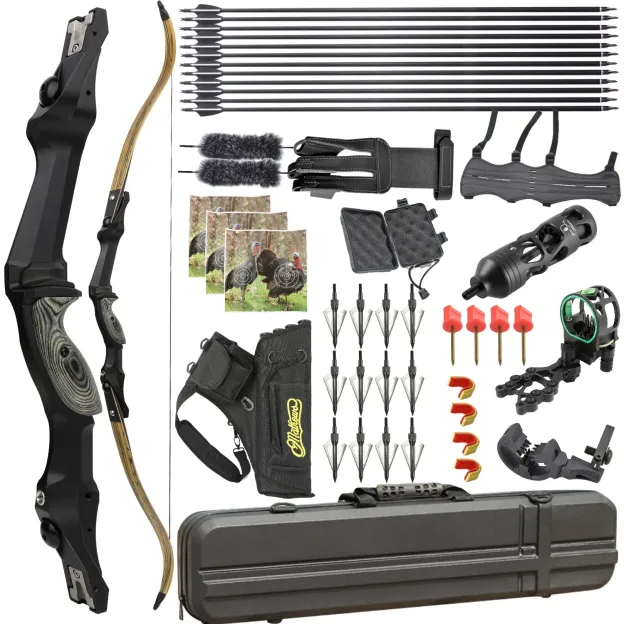 Junxing F261 ILF Hunting Recurve Bow Set 30-60lbs LH RH PHAROX 