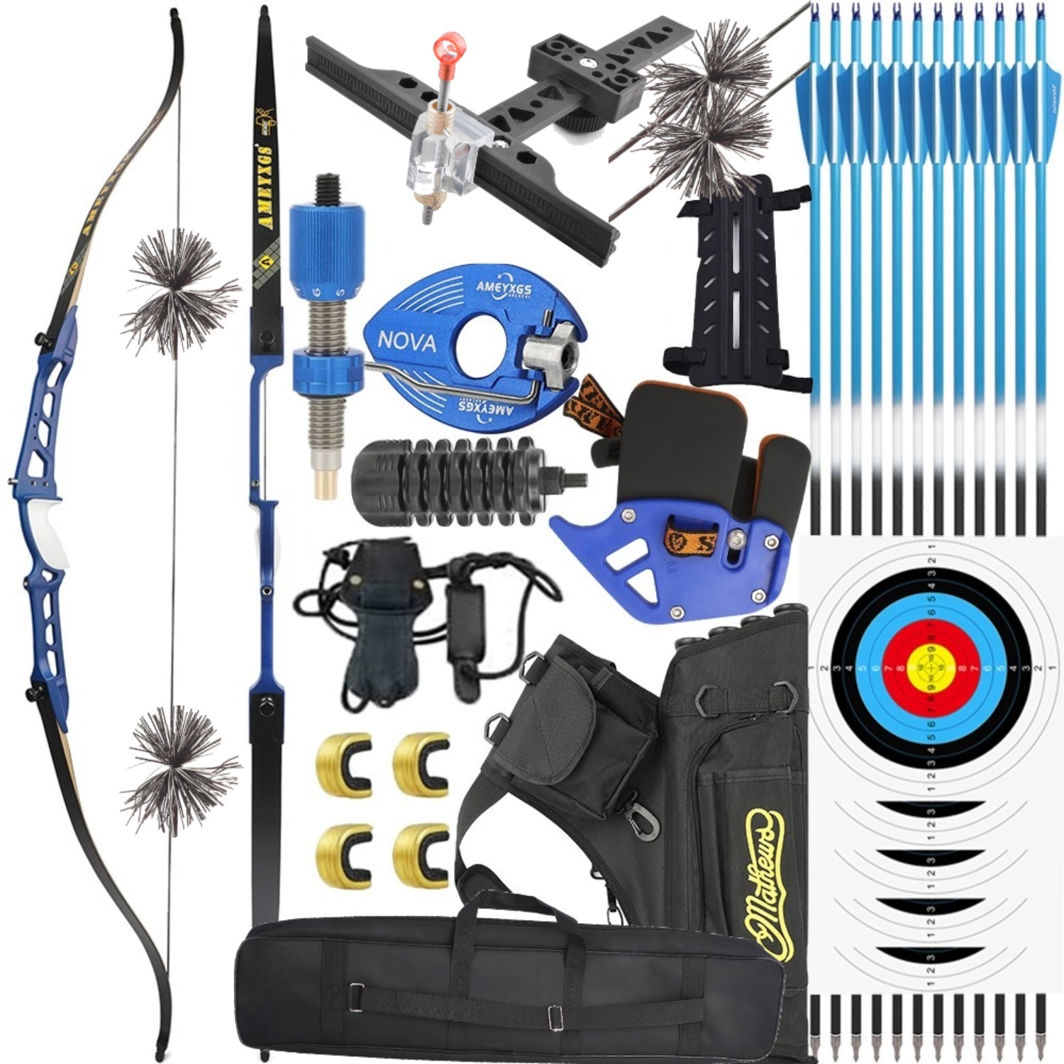 Target Recurve Bow 66" 68" 70" Olympic Complete Competition Package