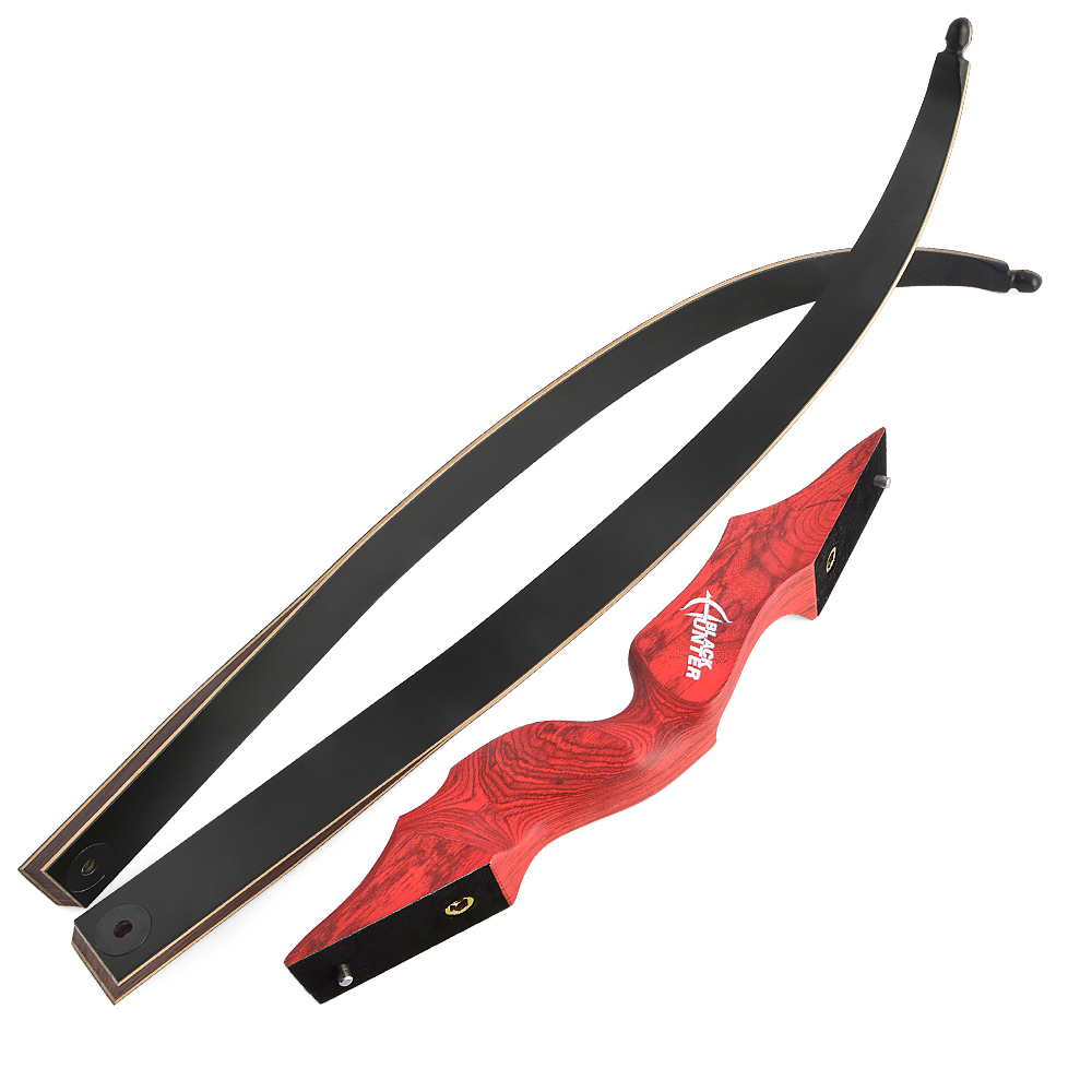 Black Hunter Hunting Recurve Bow for Adult 60 inch 20-60lbs RH LH