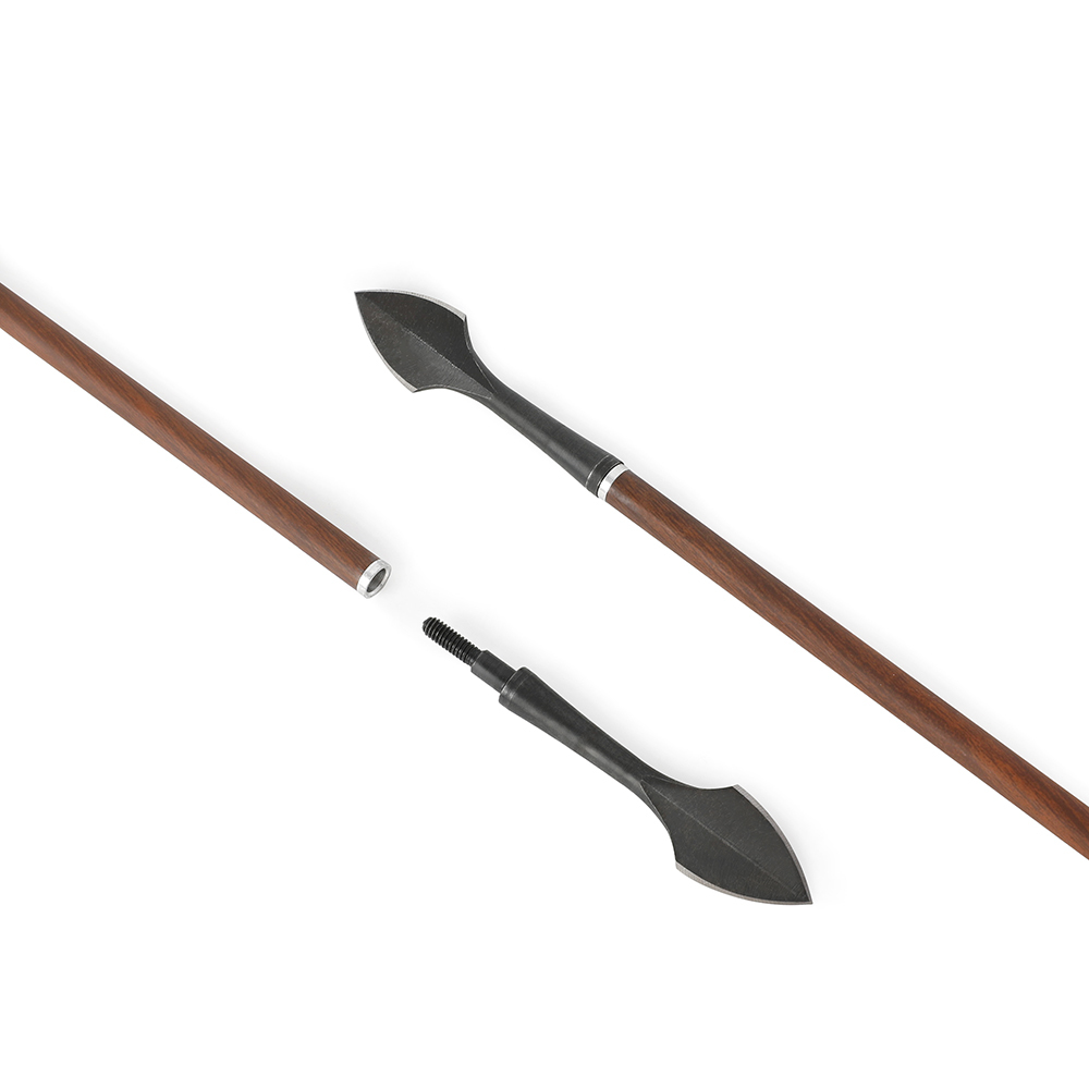 Black Steel Screw-In Points 6pcs for Bow Hunting & Target Practice