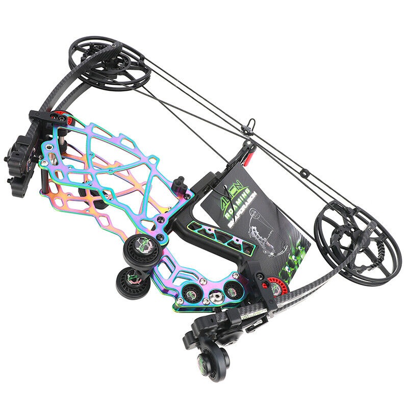 ALIEN 24 inch Compound Bow Steel Balls Arrows Hunting Fishing LH RH 