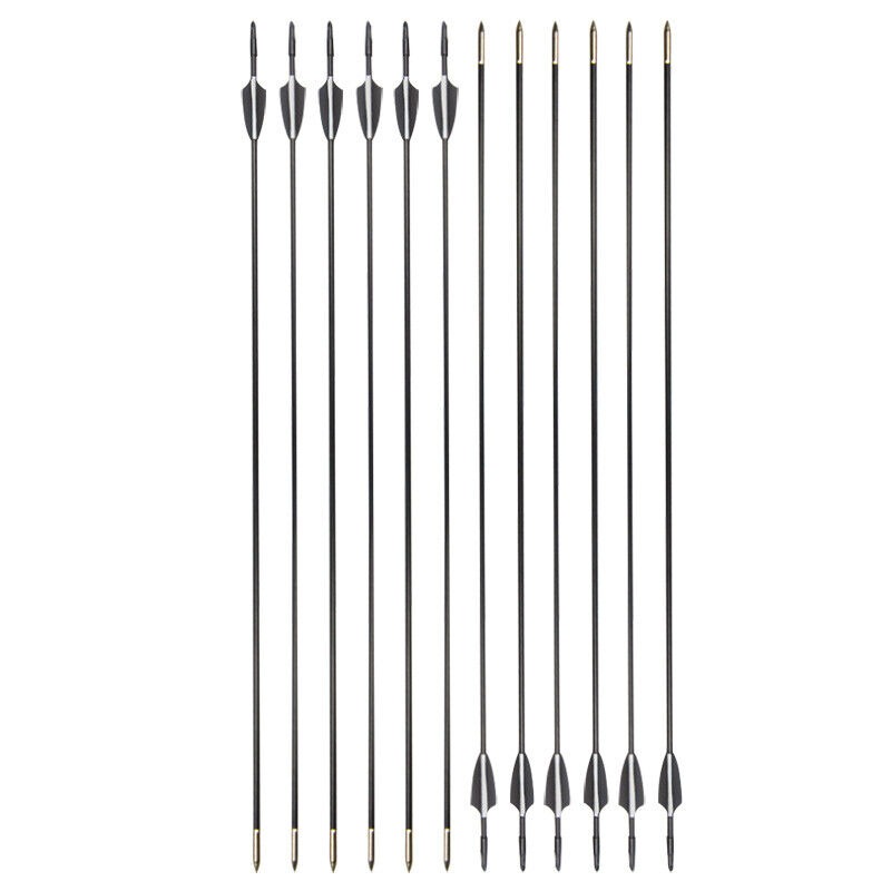 31" Fiberglass Arrows Target Practice Recurve Bow Hunting Shooting