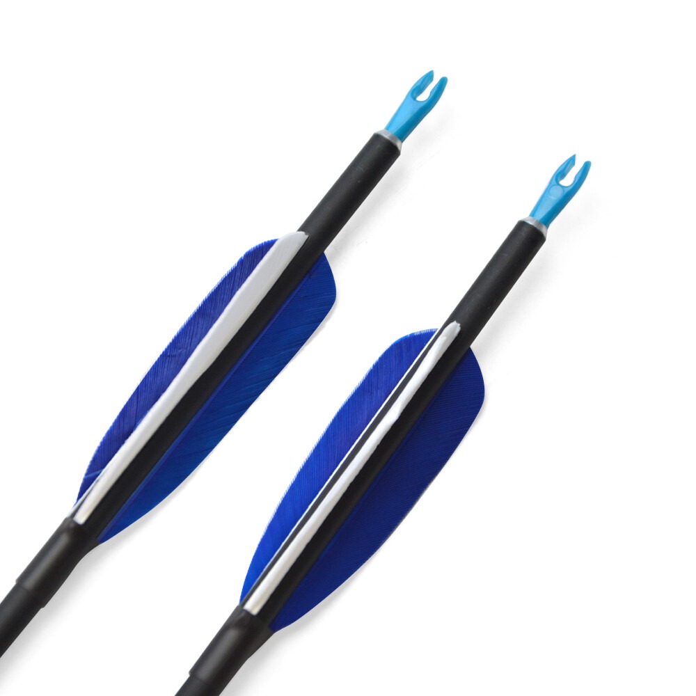 700 Spine Carbon Arrows 32" Turkey Feather Fletching(12-Pack)