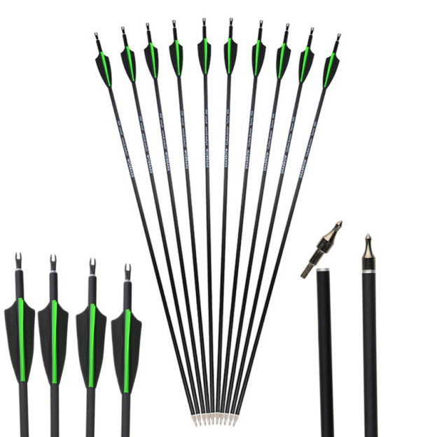 500 Spine Carbon Arrows Target & Hunting Compound & Recurve Bows