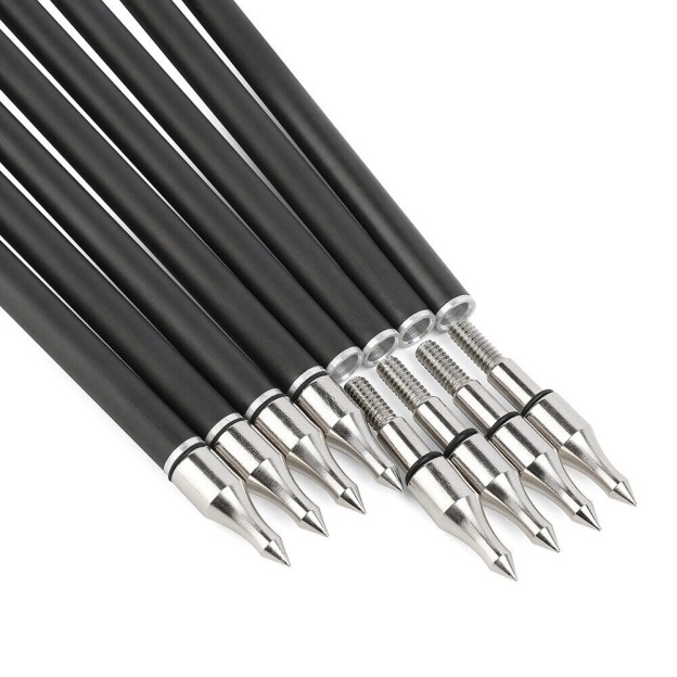 31 inch Pure Carbon Arrows 5 inch Natural Feather Archery Bow Hunting