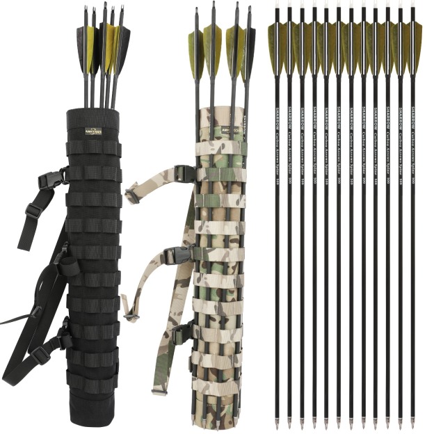 Recurve Bow Back Quiver Adjustable Hunting Arrow Holder