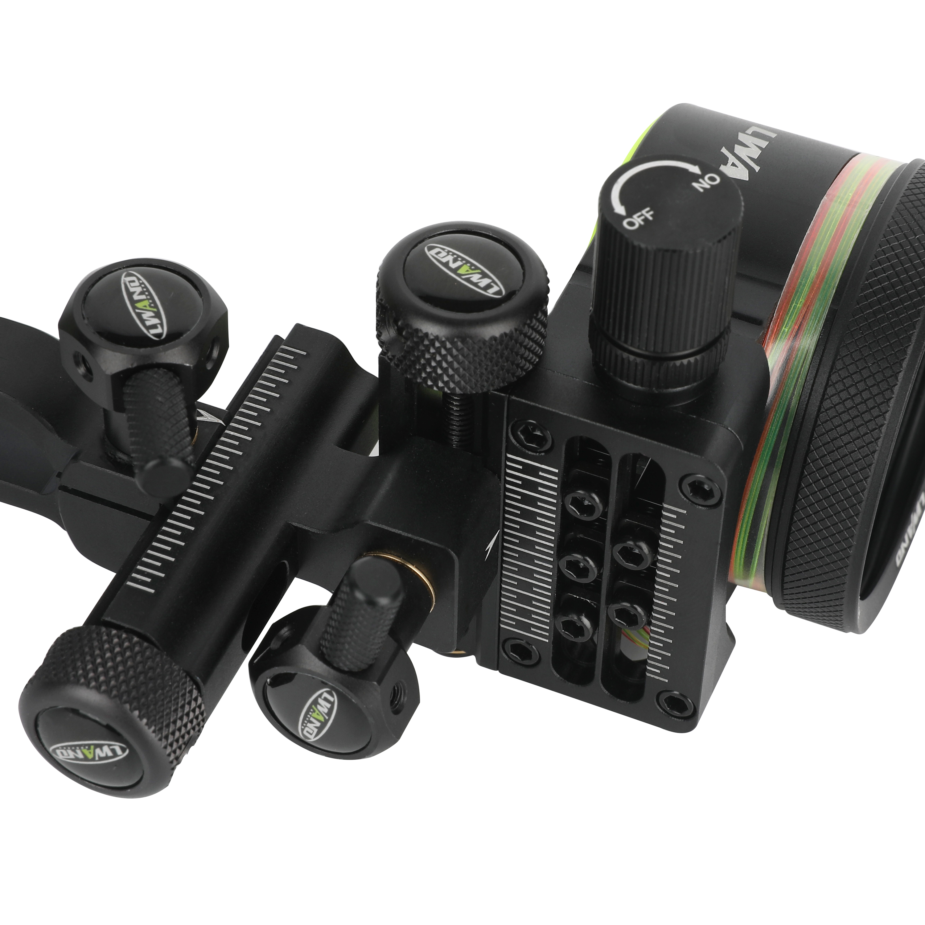 Right-Handed Alloy Compound Bow Sight, 4-Way Micro-Adjustable 0.019" Fiber