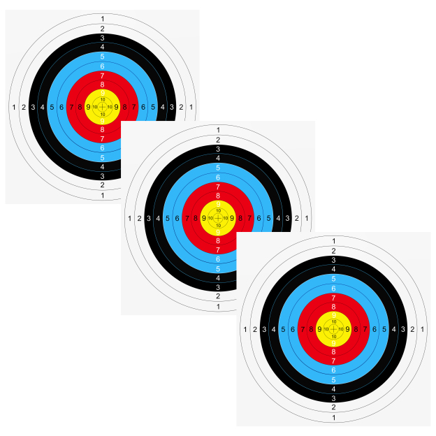 Paper Target Faces 17" 40cm 10 Rings Archery Target Practice