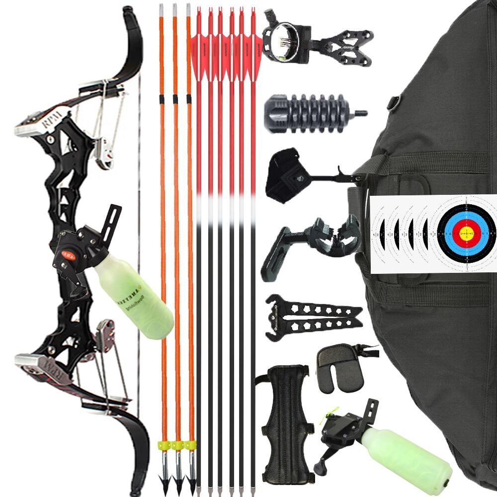 NITRO EAGLE Compound Bow 55-80% Let-Off 320FPS CNC Fishing