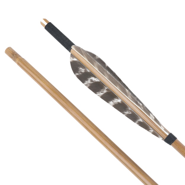 Bamboo Arrows for Traditional Bow 8mm Turkey Feather Longbow Hunting