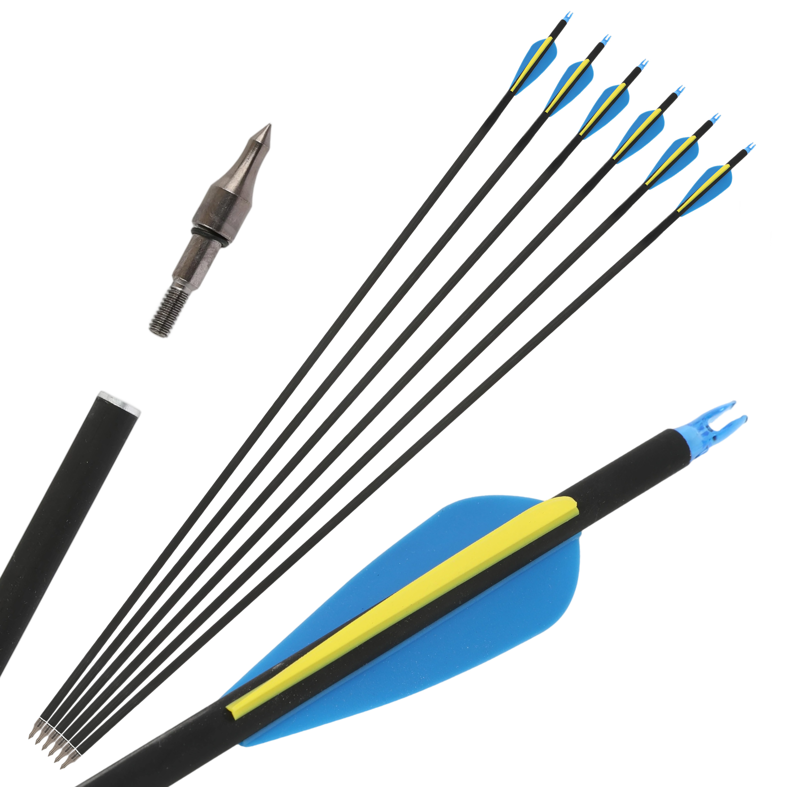 30" Carbon Arrows Spine 500 TPU Vanes Target Practice and Hunting