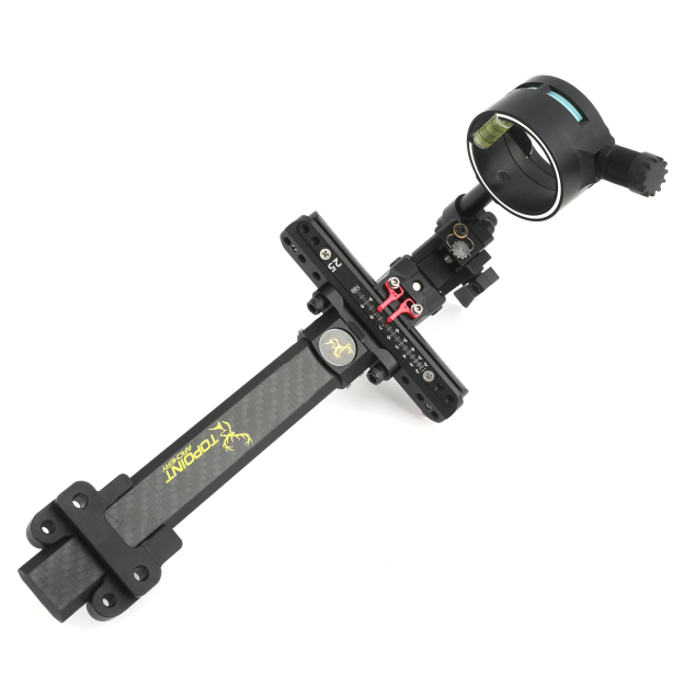 Topoint TX9610 Hunting Compound Bow Sight 1-Pin CNC Carbon Adjustable