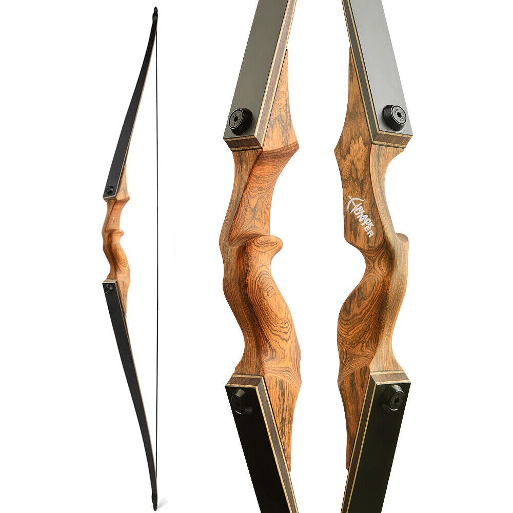 BLACK HUNTER Longbow American Hunting Bow 60" Takedown Target LH RH