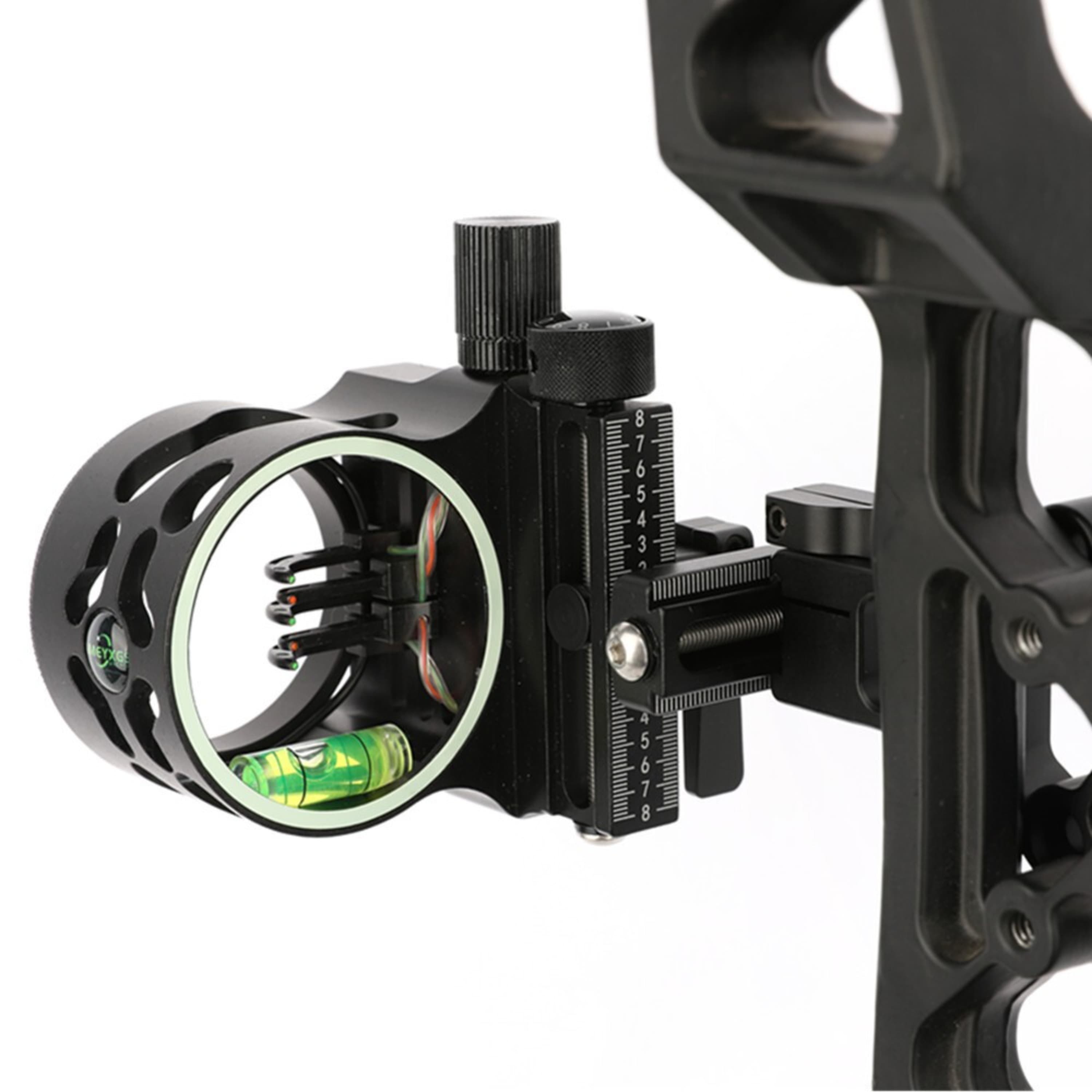 5 Pin Compound Bow Sight 4X 6X 8X Lens 0.019" Adjustable Archery Hunting RH LH
