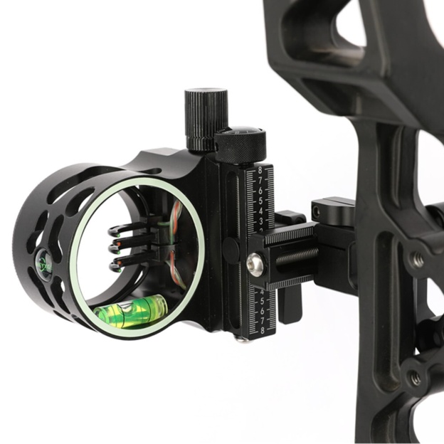 5 Pin Compound Bow Sight 4X 6X 8X Lens 0.019" Adjustable Archery Hunting RH LH