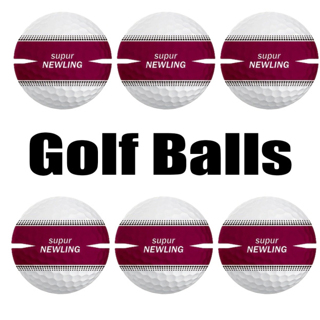 Rubber Golf Ball Practice Training Driving Range Indoor Outdoor 6pcs