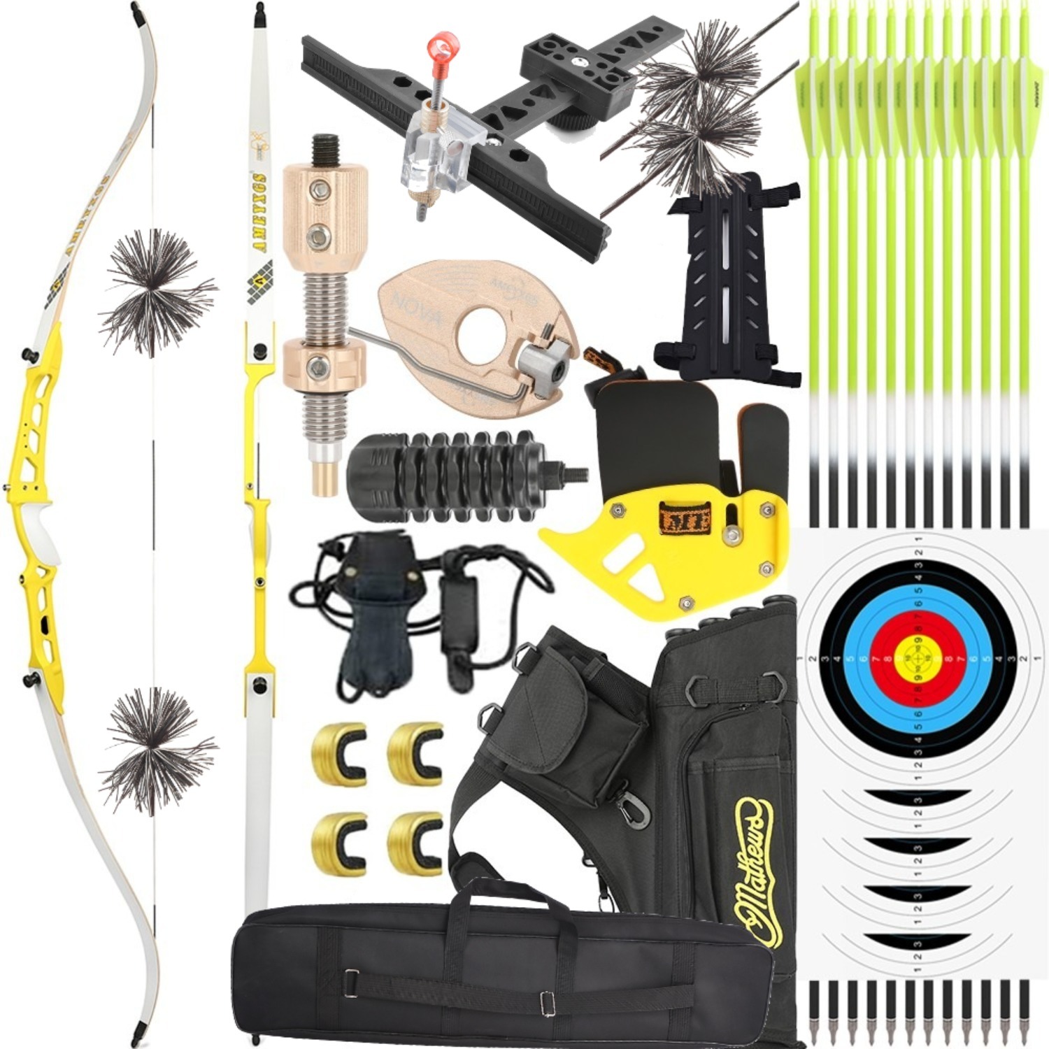 Target Recurve Bow 66" 68" 70" Olympic Complete Competition Package