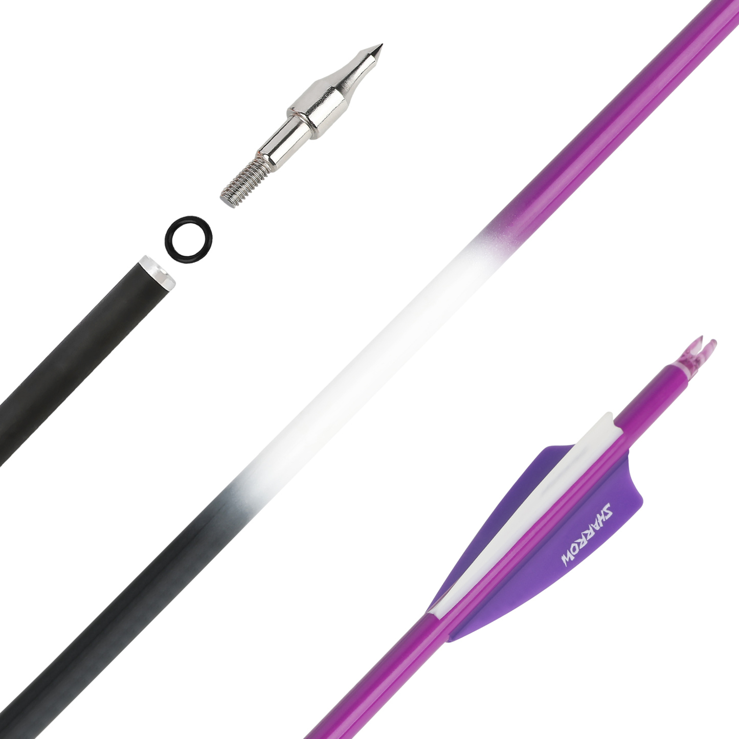 Carbon Fletched Arrows 30" SP500 Vanes Archery Hunting